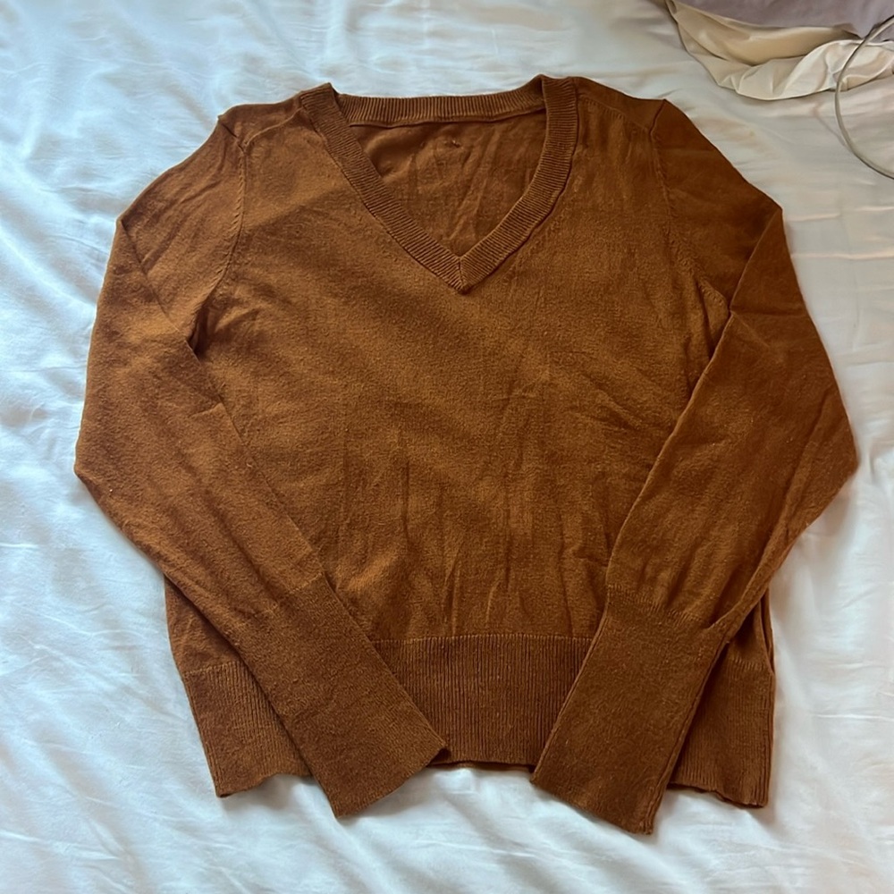 Orangish brown sweater